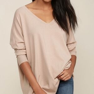 Lulu's | Oversized V-neck Sweater